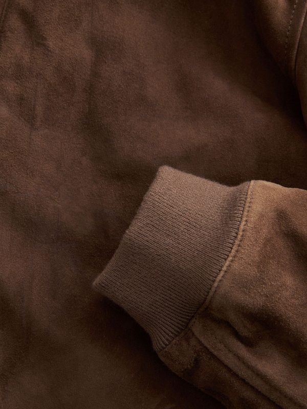 FOSSE3532 Brown Suede Bomber Jacket - Image 12
