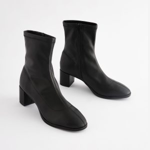 FOSSE3585 Black Standard/Wide Ankle Sock Boots