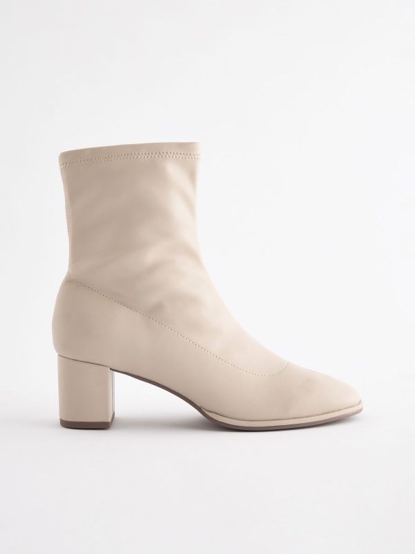 FOSSE3584 Cream Standard/Wide Ankle Sock Boots - Image 3