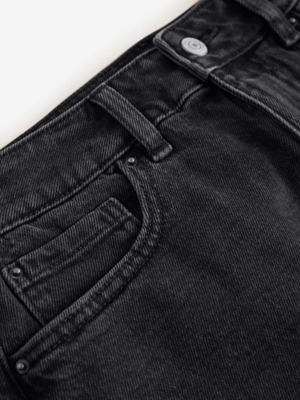 FOSSE3544 Black Denim Mini Skirt - Image 7