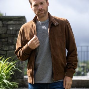FOSSE3522 Leather Brown Hayton Suede Jacket