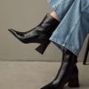 FOSSE3588 Black Block Heeled Ankle Boots - Image 2