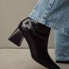 FOSSE3588 Black Block Heeled Ankle Boots - Image 4
