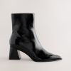 FOSSE3588 Black Block Heeled Ankle Boots - Image 6