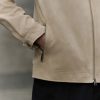 FOSSE3536 Neutral Faux Suede Zip Through Collared Shacket - Image 5