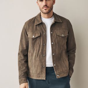 FOSSE3535 Brown Suede Western Jacket