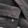 FOSSE3537 Grey Faux Suede Zip Through Shacket - Image 10