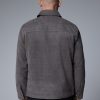 FOSSE3537 Grey Faux Suede Zip Through Shacket - Image 3