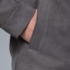 FOSSE3537 Grey Faux Suede Zip Through Shacket - Image 4