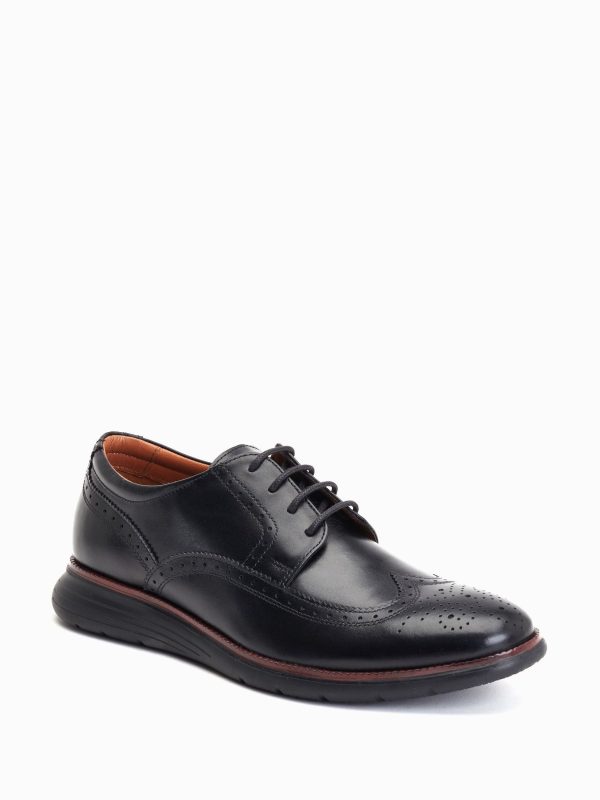 FOSSE3574 Lace up Brogue Black Shoes - Image 2