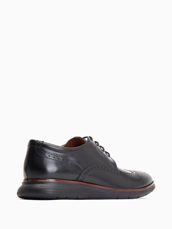 FOSSE3574 Lace up Brogue Black Shoes - Image 3