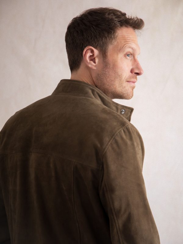 FOSSE3541 Leather Brown Hayton Jacket - Image 9